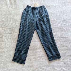 Vintage Weathervane Petites Women's Tweed Lined Trousers Black Purple Blue Sz 6P